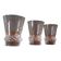 3 crystal wine glasses by Daum, Sorcy model, 1950s
