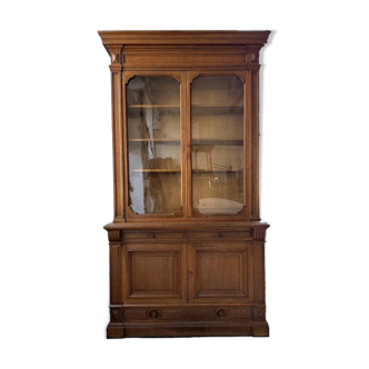 Ancienne bibliothèque vitrée XL chêne napoléon XIXème
