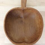 Scandinavian fruit bowl apple in teak