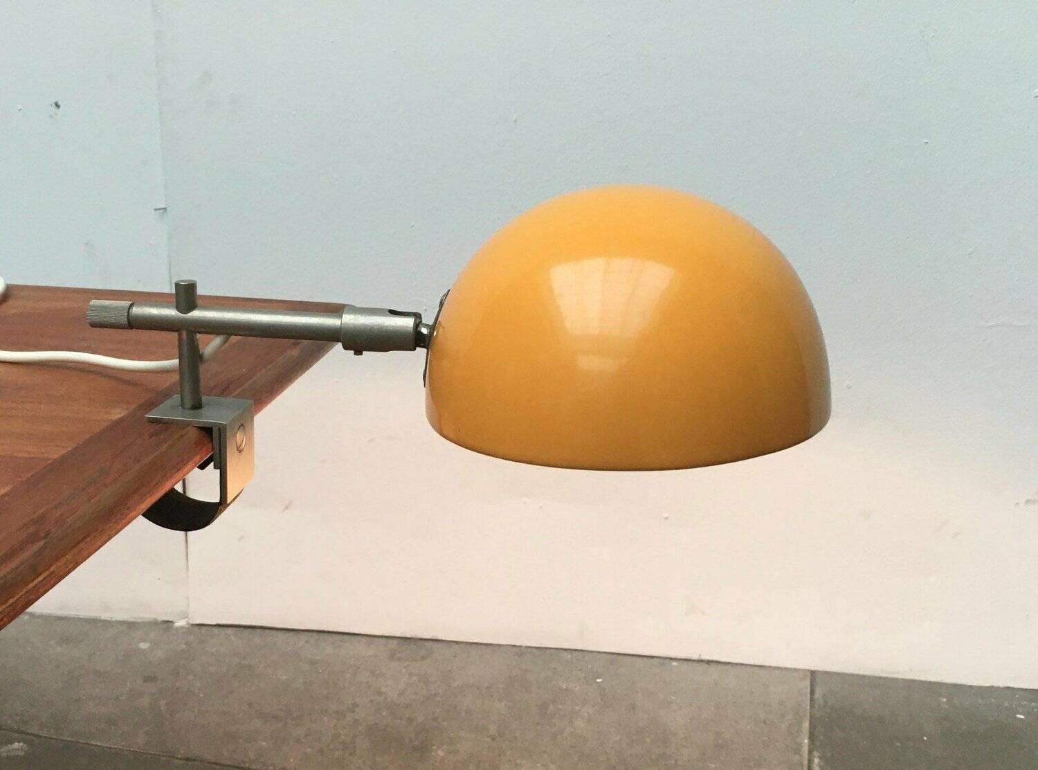 Minimalist German clamp lamp from the mid-century space age by Beisl, 1960s