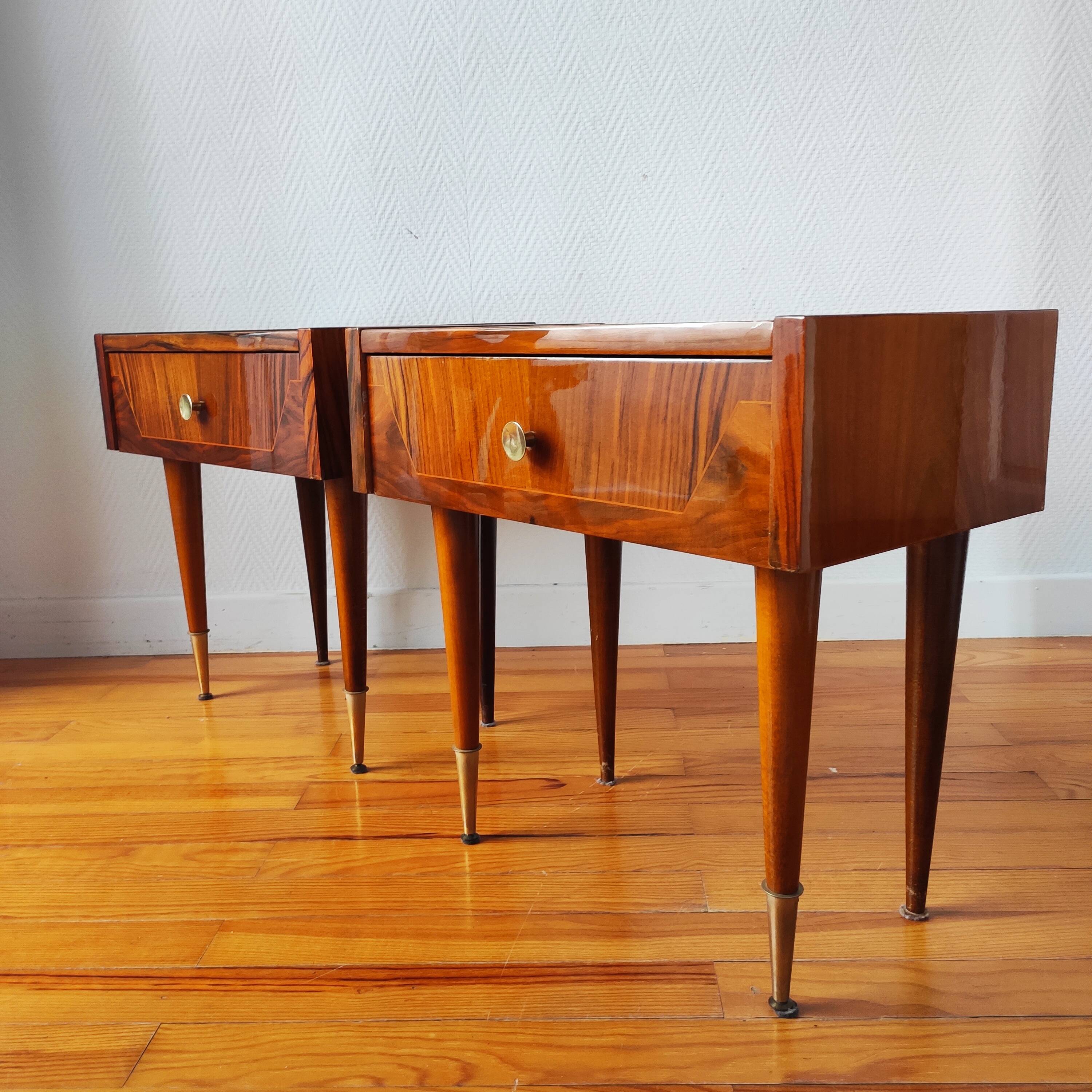 Pair of vintage bedside tables