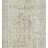 Handwoven antique anatolian beige rug 166 cm x 269 cm
