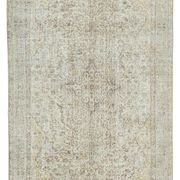 Handwoven antique anatolian beige rug 166 cm x 269 cm