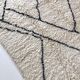 Moroccan Berber carpet Beni Ouarain with black graphic patterns 2,36x1.55m