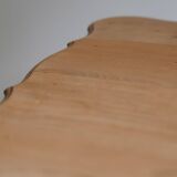 Beech table with black base