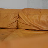 Leather modular sofa, 7 elements, 70s