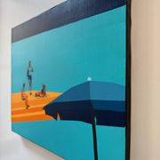 Tableau « Plage Publique » Olivier Bour années 2000