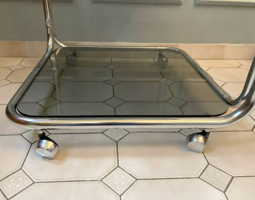 Table basse à double niveau des années 1970