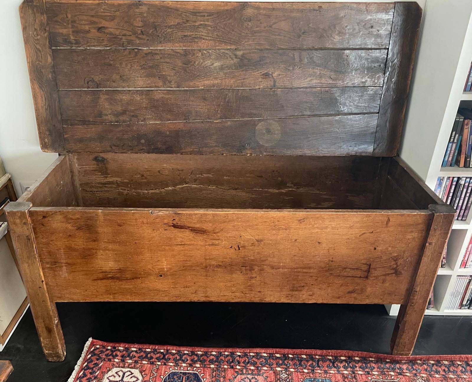 Old oak dough trough (or kneading trough)