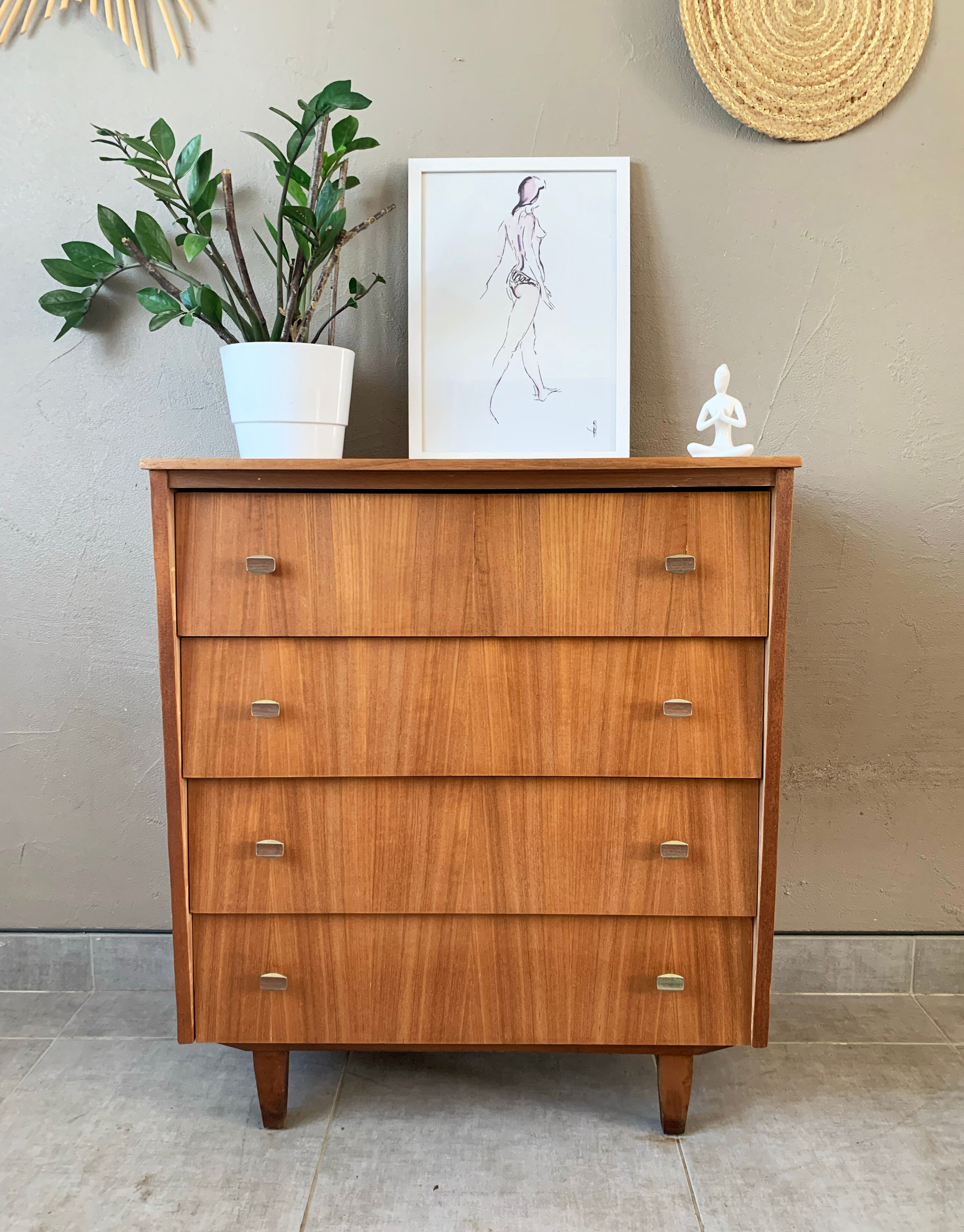 Scandinavian vintage chest of drawers, 50s