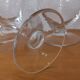 Set of 8 old glasses on base with chiseled decor