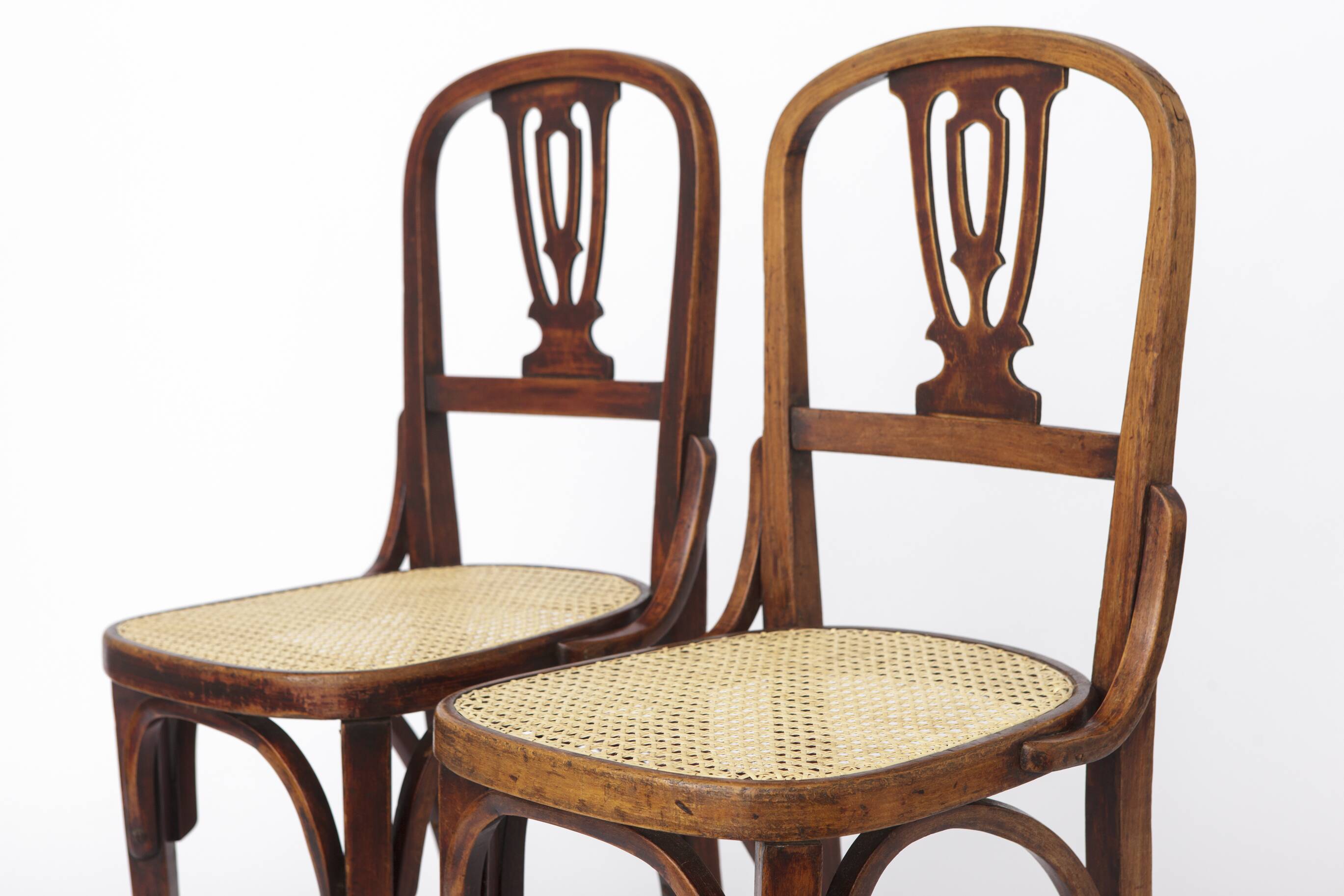 Set of 2 Vintage Bentwood Dining Chairs | Austria 1930s–50s | Beechwood