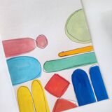 Abstract painting geometric shape