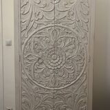Sublime armoire indienne en bois blanc