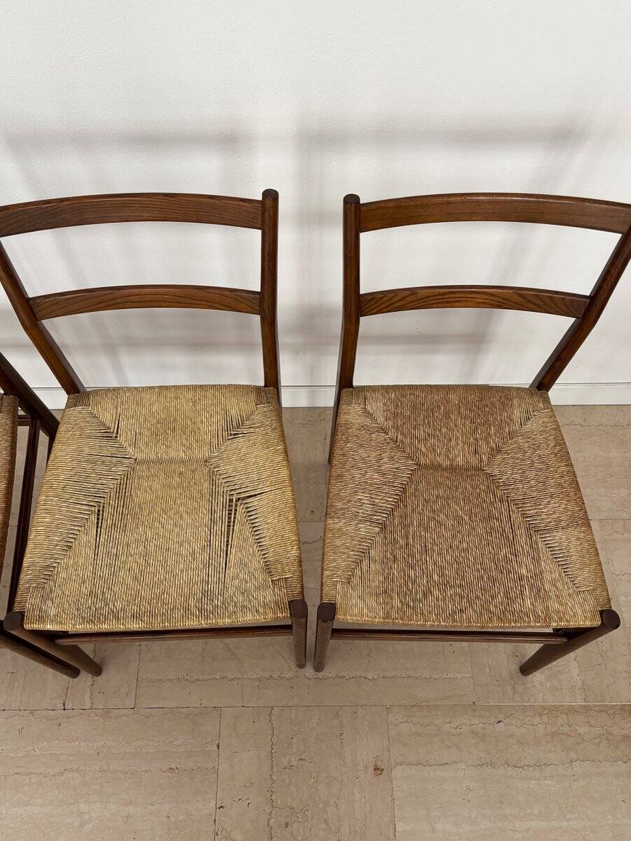 Leggera Model Chairs Designed by Gio Ponti for Cassina, Italy, 1950s, Set of 4