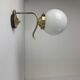 Ancienne applique laiton & opaline vintage