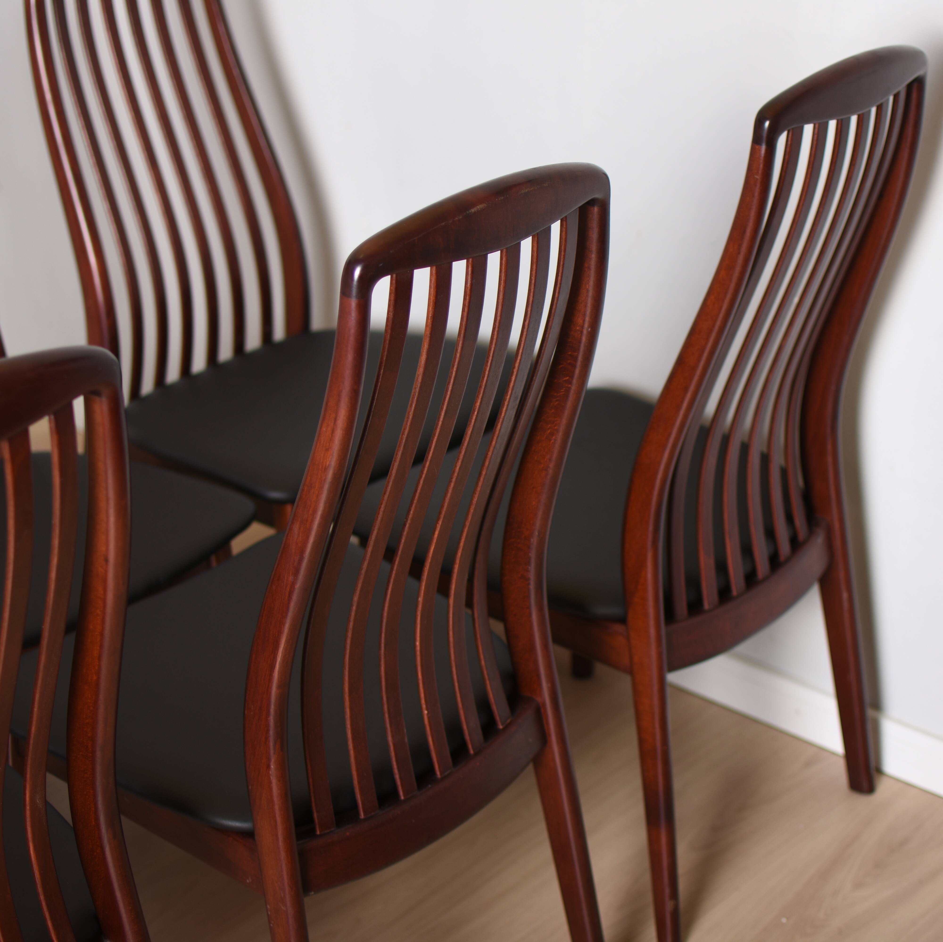 six chairs made in denmark in the 80s/90