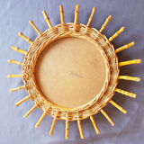 Mirror sun in rattan 43cm