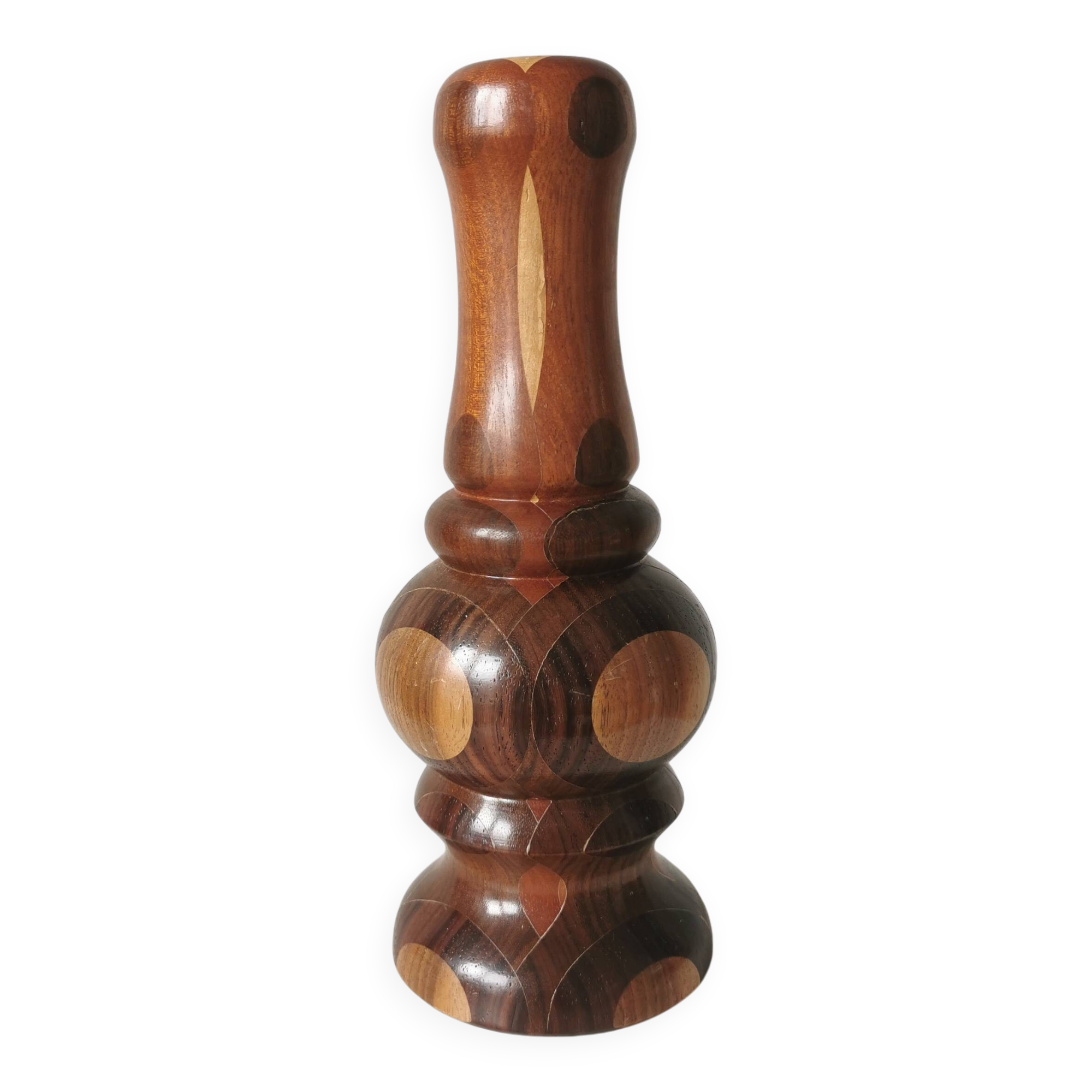 Vintage Wooden Vase: Handcrafted Wood Sculpture, Home Decor