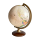 Globe earth luminous italy vintage wood