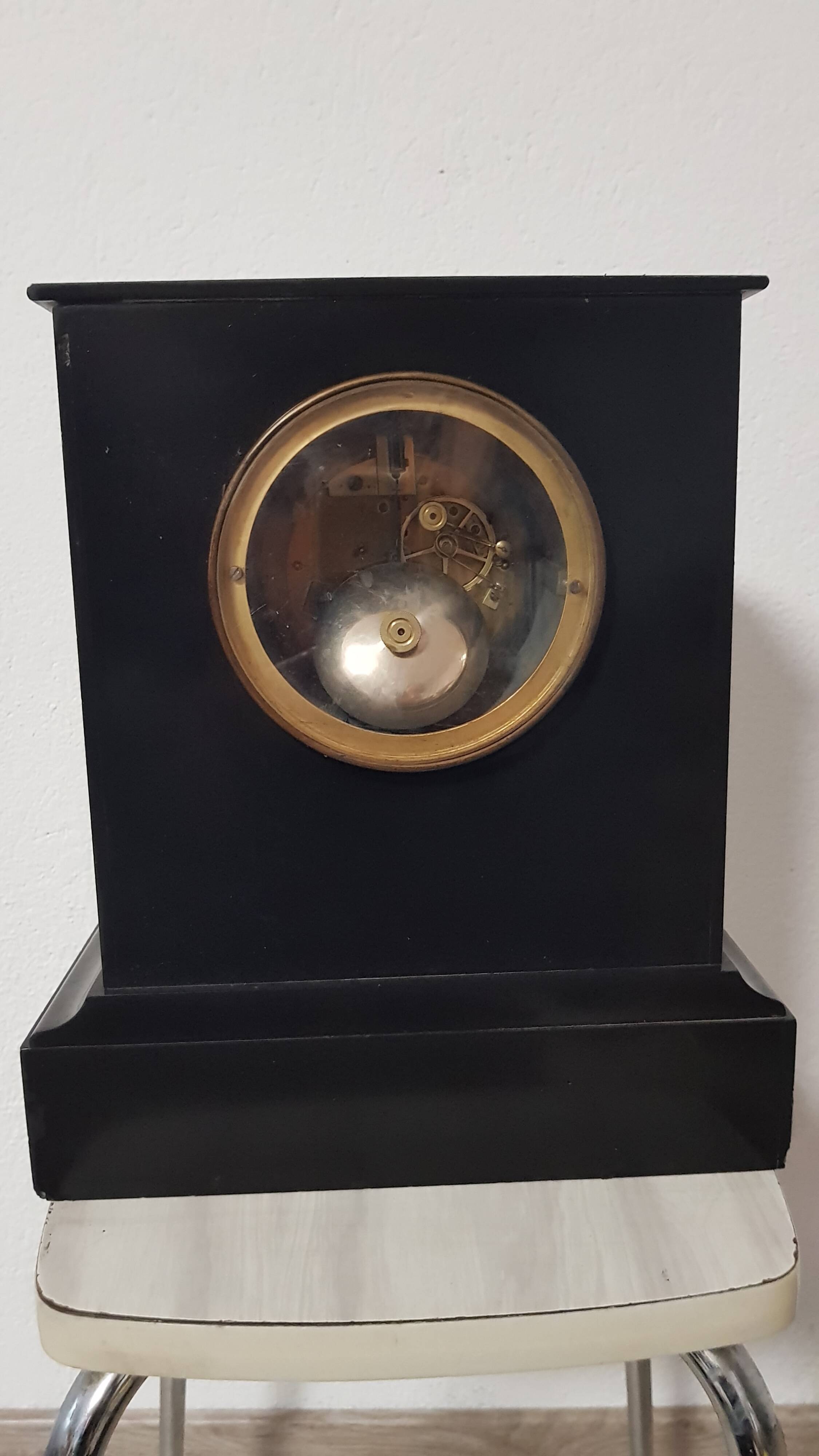 Ancient black marble pendulum Napoleon III