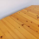 Vintage octagonal dining table from the 1980s in pine with an extension.