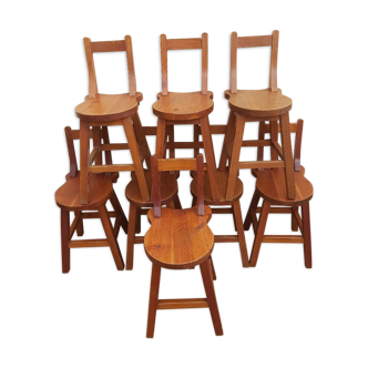 Set 8 mountain chairs Brutalist Savoy