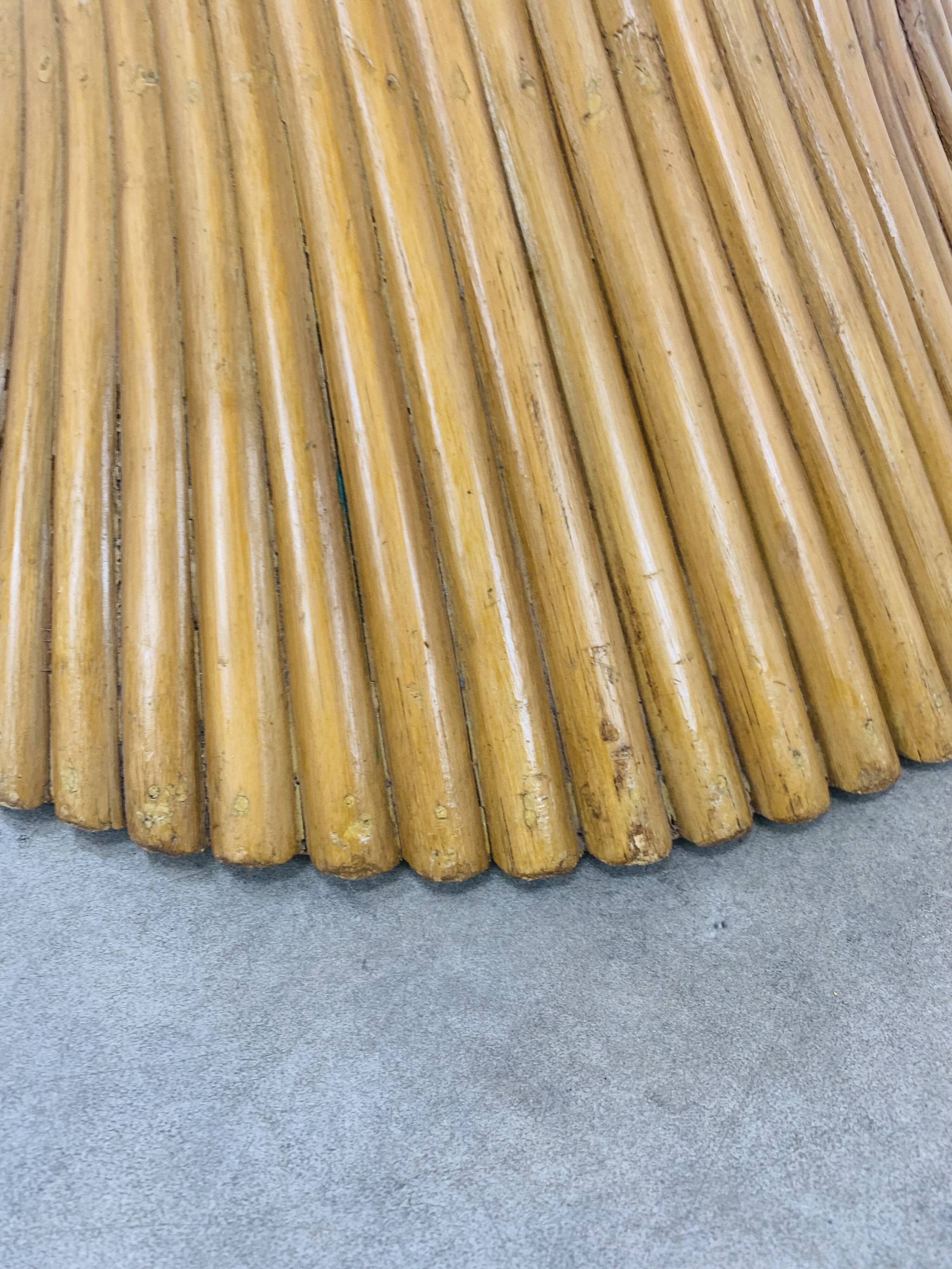 McGuire Bamboo Dining Table, Wheat Sheaf, 4 Person, Vintage