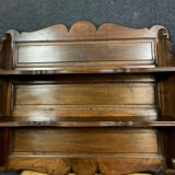 Napoleon III-era wall shelf in mahogany