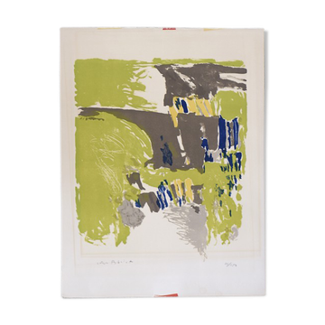 Lithographie couleur sur papier Van Gelder Zonen par Jörgen Fogelqvist, années 1980