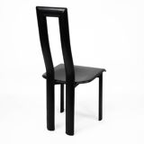 Postmodern Set of ten leather dining chairs by Antonello Mosca for Ycami. I