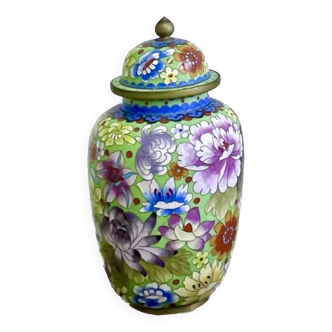 Cloisonne ginger pot