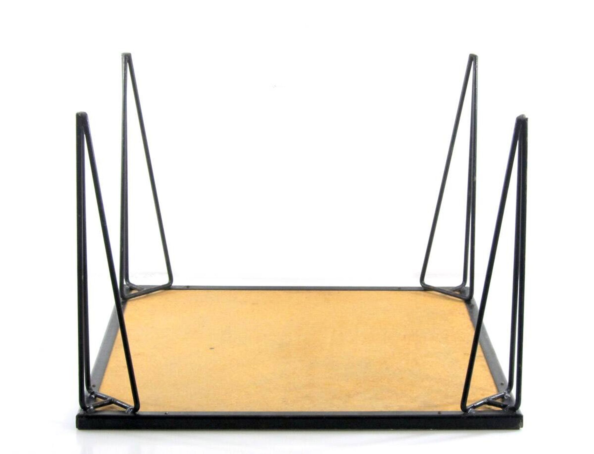 Sixties Vintage Metal & Wood Side Table – Minimalist Design