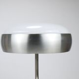 Oscar Torlasco black and nickel swivel desk lamp, Lumi Milano, Italy, 1960s.