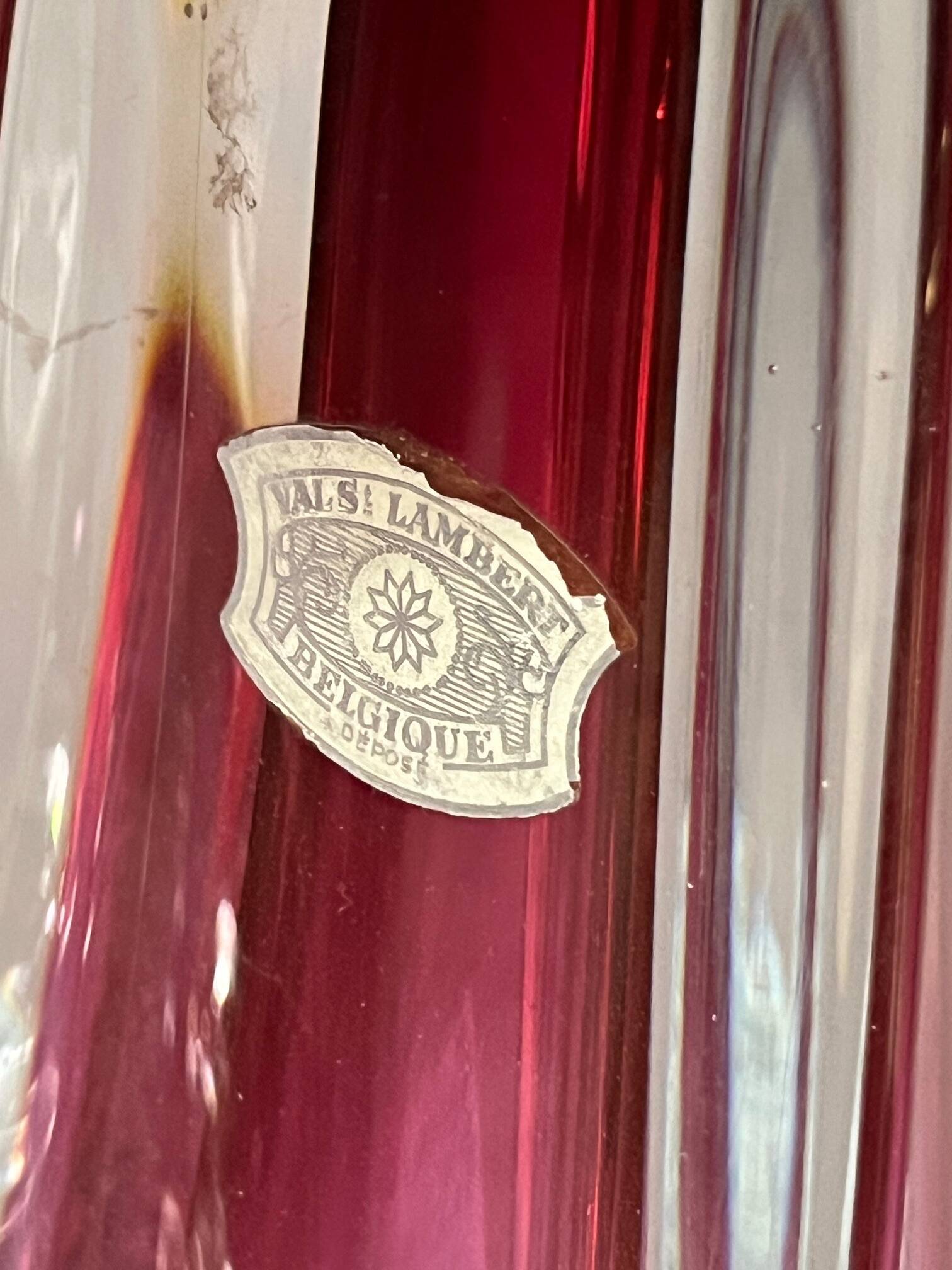 Solid crystal lamp Val Saint Lambert.