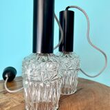 Vintage pendant lamps / art deco lamp shade / 1960's / mid century lamp