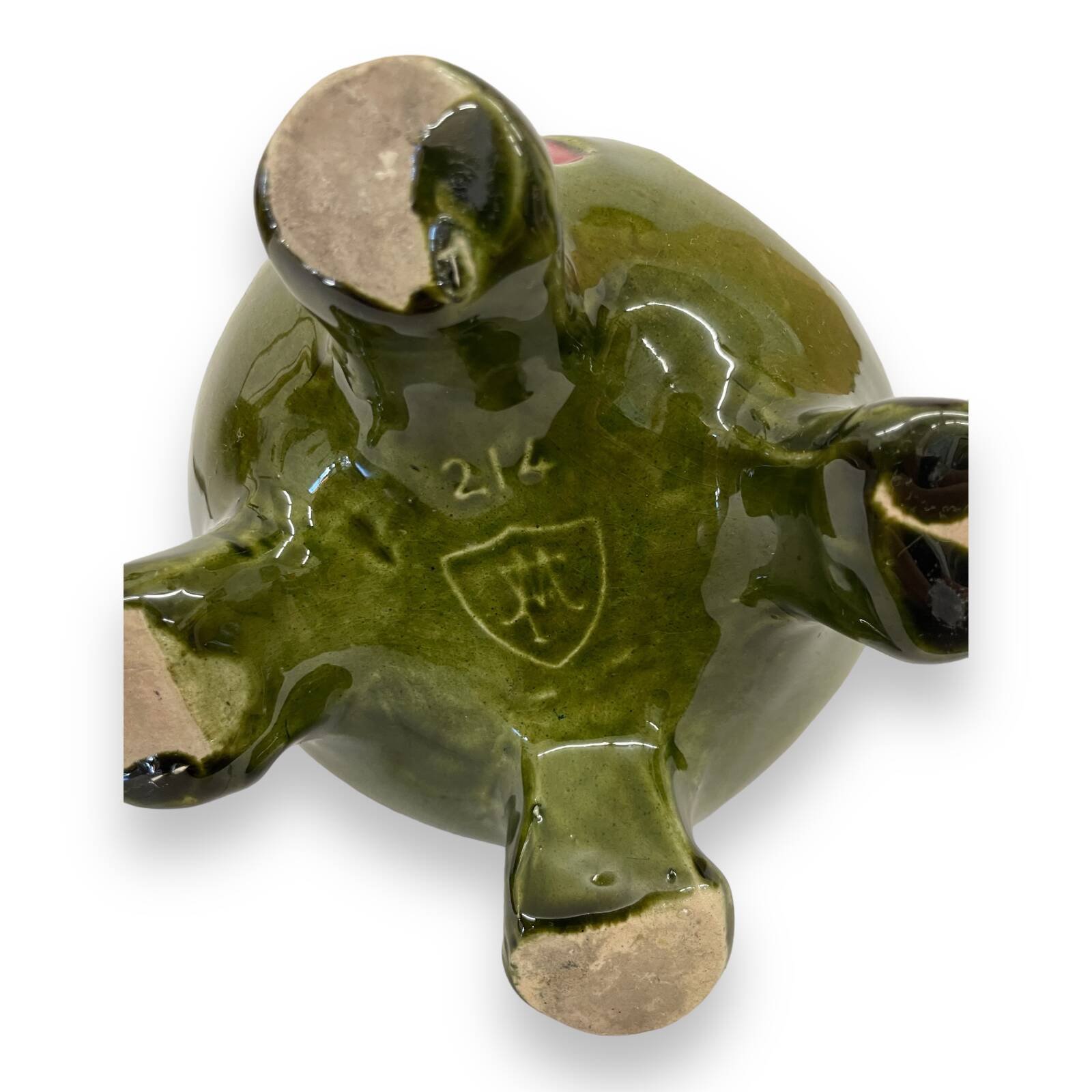 Slip floral decoration signed FM