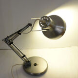Chrome articulated office lamp