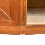 Vintage solid oak cross-braced wardrobe 1940