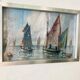 Huile sur bois, années 40 sous verre