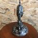 Old clock table clock baroque style metal gray made in italy vintage
