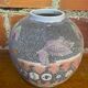 Antique Polychrome Ceramic Ball Vase Made in France Vintage