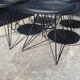 Set of 4 Eames chairs in metal