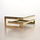 Belgo-Chrom Architectural G-Table 23-Carat Goldplated with Glass Tops 1970s