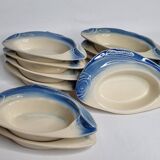Set of 11 Vintage "Fish" Ceramic Bowls, Signed Charles Amand