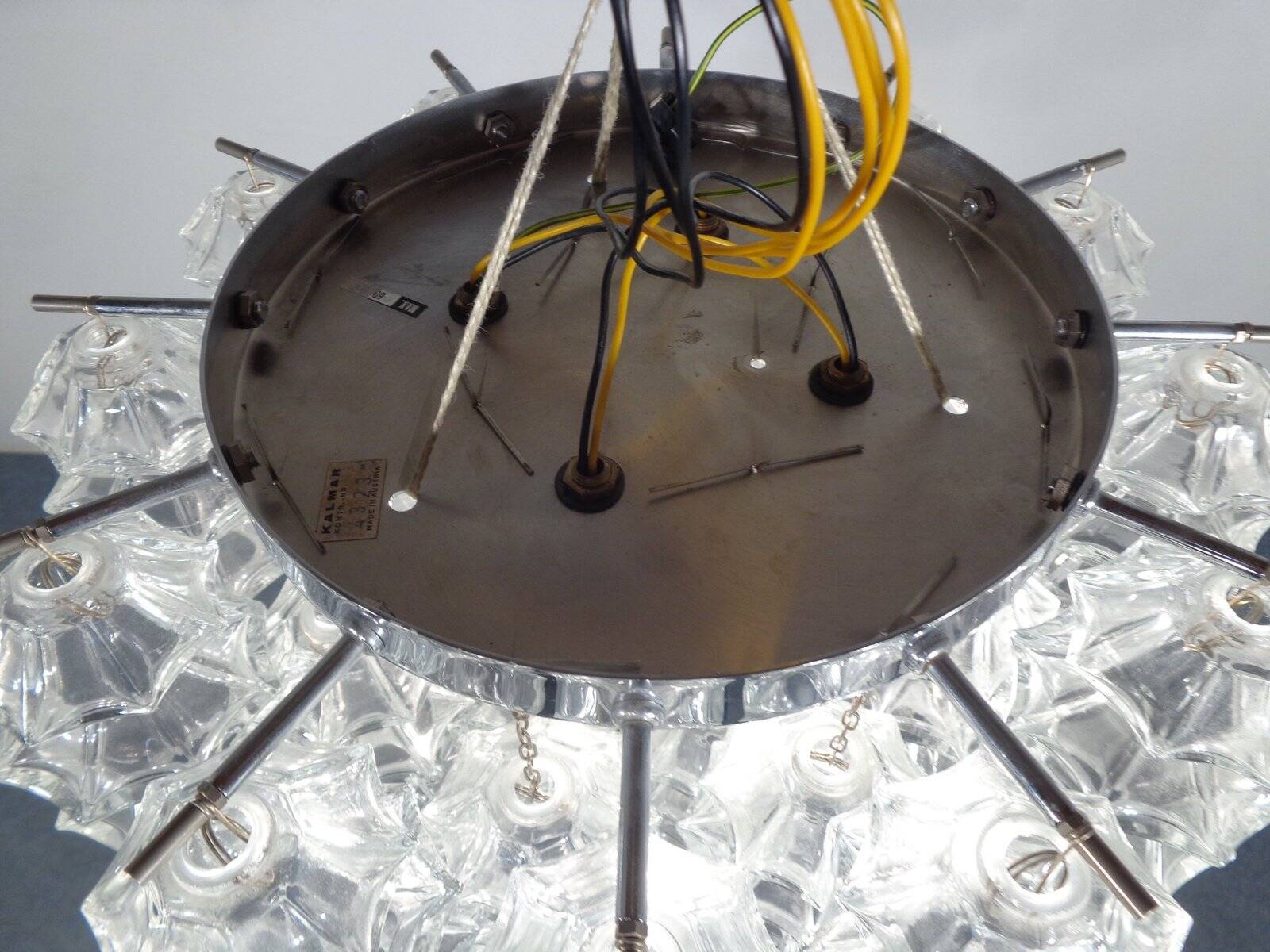 Glass ceiling light by J. T. Kalmar for Kalmar, 1960s