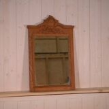 Art Deco 1930s solid oak carved mirror
