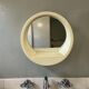 Vintage space age round wall mirror
