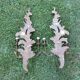 Pair of 86cm castle sconces in gilded wood from the 1940s