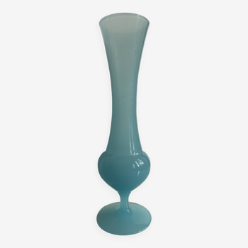 Light blue opaline vase